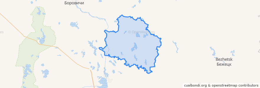 Mapa de ubicacion de Удомельский городской округ.