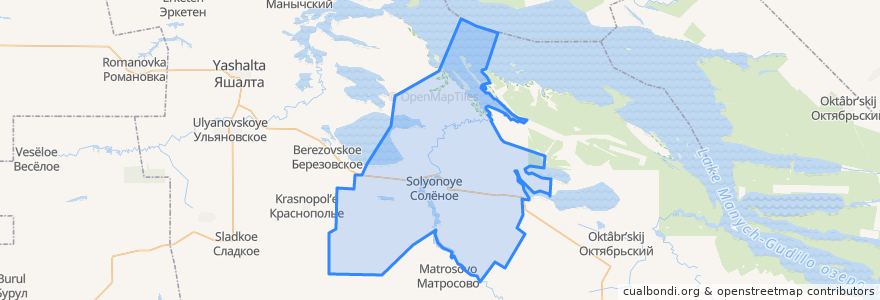 Mapa de ubicacion de Солёновское сельское поселение.