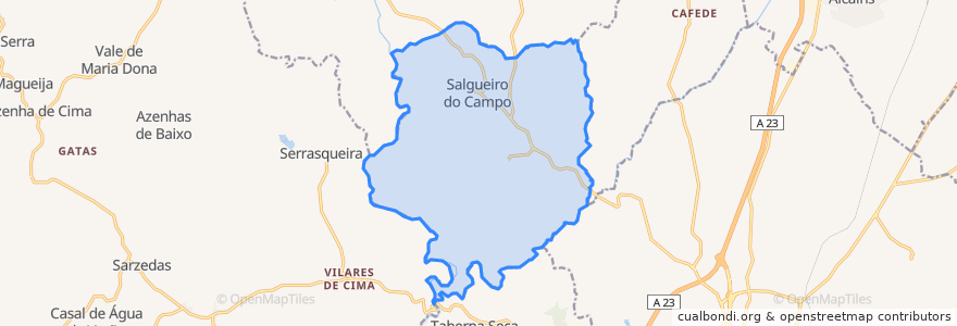 Mapa de ubicacion de Salgueiro do Campo.