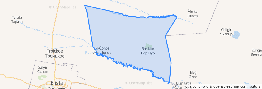 Mapa de ubicacion de Ики-Чоносовское сельское поселение.