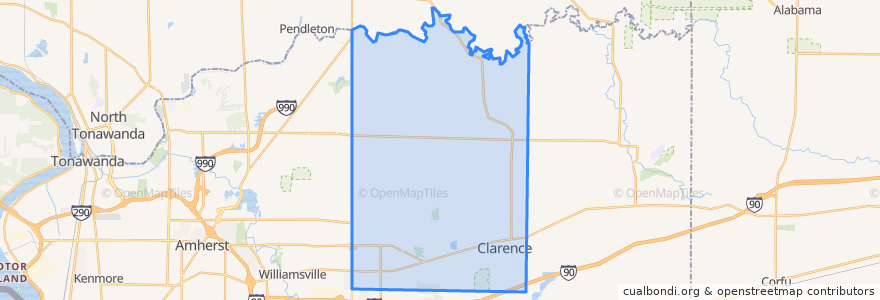 Mapa de ubicacion de Clarence Town.