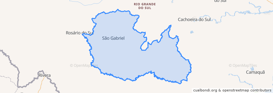 Mapa de ubicacion de Região Geográfica Imediata de São Gabriel - Caçapava do Sul.