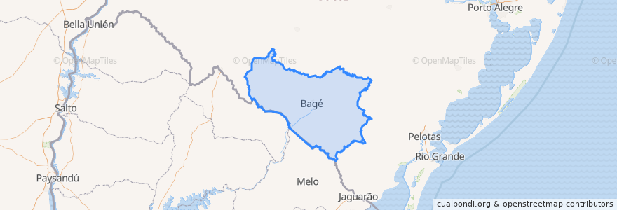 Mapa de ubicacion de Região Geográfica Imediata de Bagé.