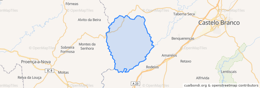 Mapa de ubicacion de Santo André das Tojeiras.