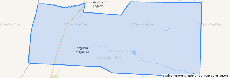 Mapa de ubicacion de Кегультинское сельское поселение.