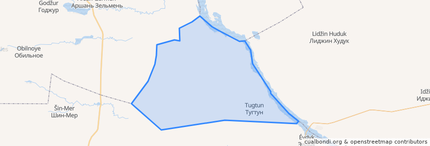 Mapa de ubicacion de Тугтунское сельское поселение.