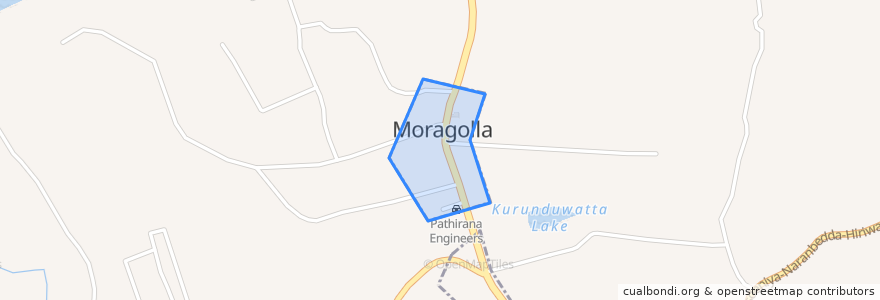 Mapa de ubicacion de Moragolla.