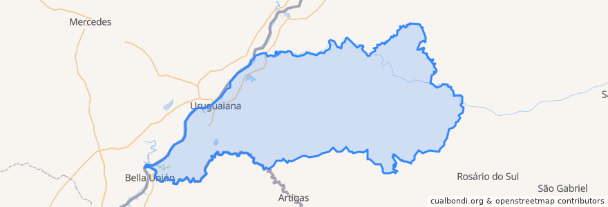 Mapa de ubicacion de Região Geográfica Imediata de Uruguaiana.