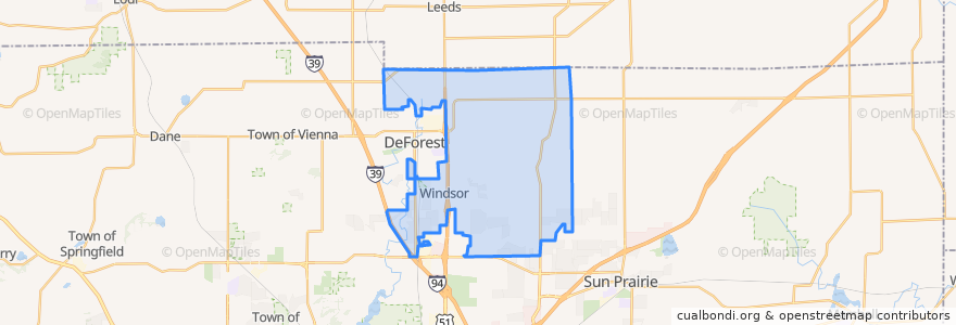 Mapa de ubicacion de Windsor.