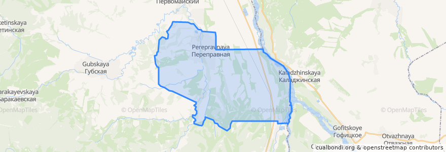 Mapa de ubicacion de Переправненское сельское поселение.