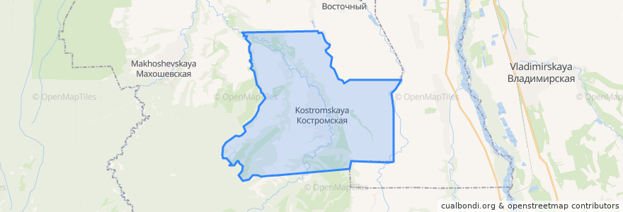 Mapa de ubicacion de Костромское сельское поселение.