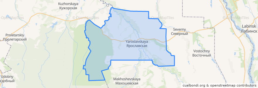 Mapa de ubicacion de Ярославское сельское поселение.