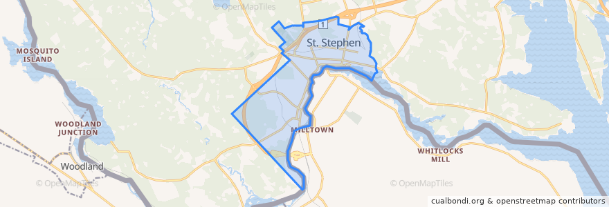 Mapa de ubicacion de St. Stephen.