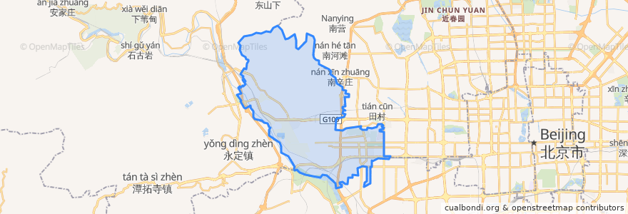 Mapa de ubicacion de 石景山区.