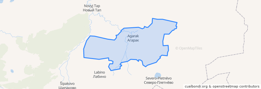 Mapa de ubicacion de Агаракское сельское поселение.