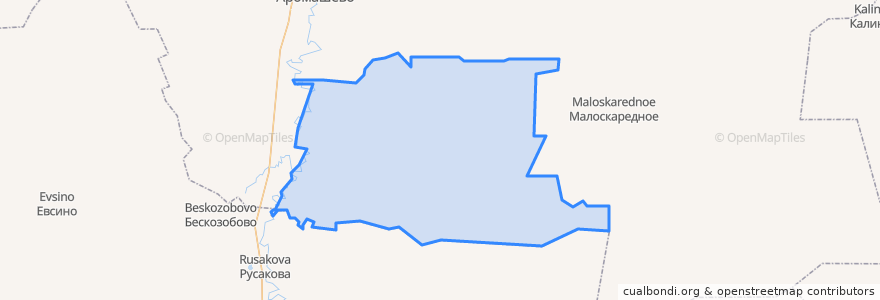 Mapa de ubicacion de Кармацкое сельское поселение.