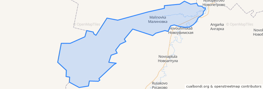 Mapa de ubicacion de Малиновское сельское поселение.