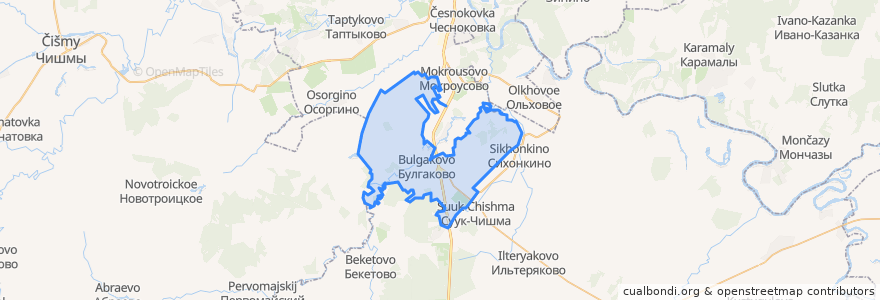 Mapa de ubicacion de Булгаковский сельсовет.