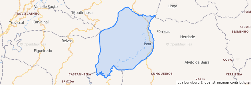 Mapa de ubicacion de Isna.