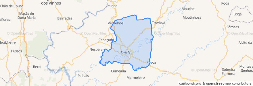 Mapa de ubicacion de Sertã.