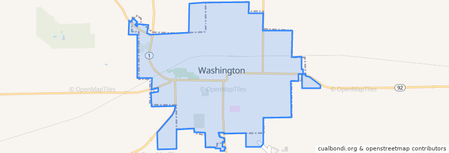 Mapa de ubicacion de Washington.