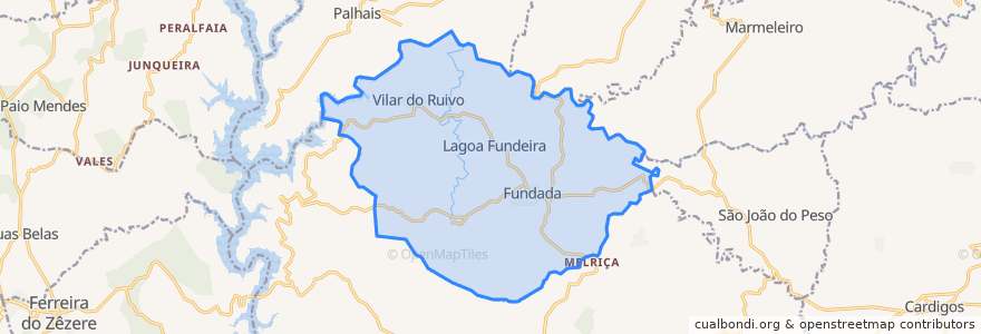 Mapa de ubicacion de Fundada.