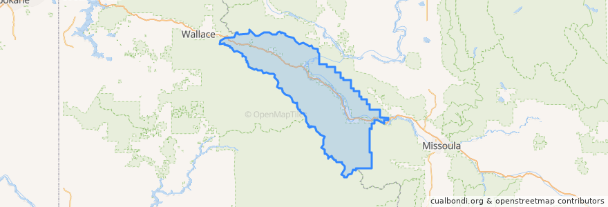 Mapa de ubicacion de Mineral County.