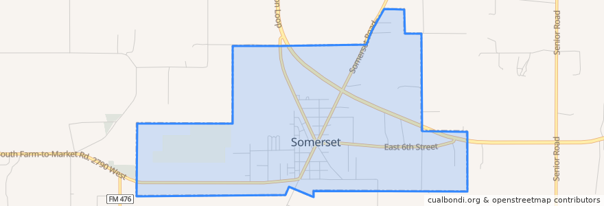 Mapa de ubicacion de Somerset.