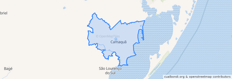 Mapa de ubicacion de Região Geográfica Imediata de Camaquã.