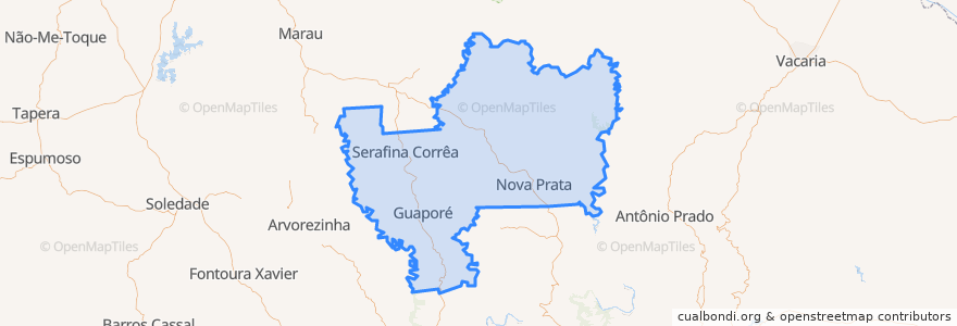 Mapa de ubicacion de Região Geográfica Imediata de Nova Prata - Guaporé.