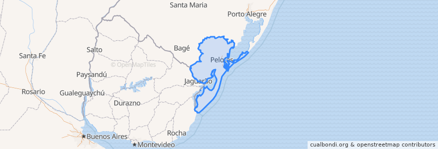 Mapa de ubicacion de Região Geográfica Imediata de Pelotas.