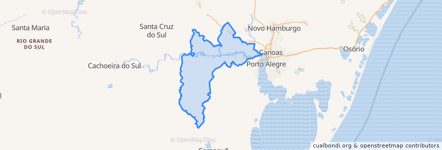 Mapa de ubicacion de Região Geográfica Imediata de Charqueadas - Triunfo - São Jerônimo.