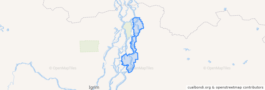 Mapa de ubicacion de сельское поселение Полноват.