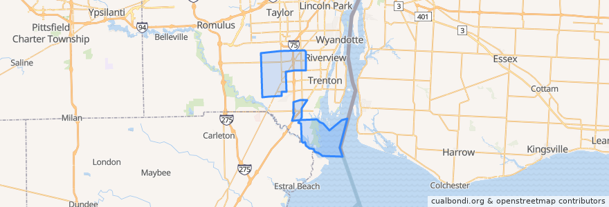 Mapa de ubicacion de Brownstown Township.