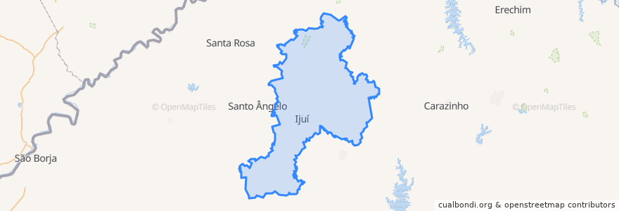 Mapa de ubicacion de Região Geográfica Imediata de Ijuí.