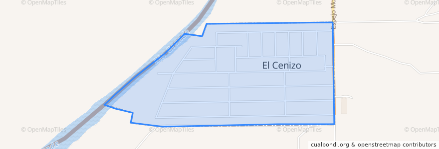 Mapa de ubicacion de El Cenizo.