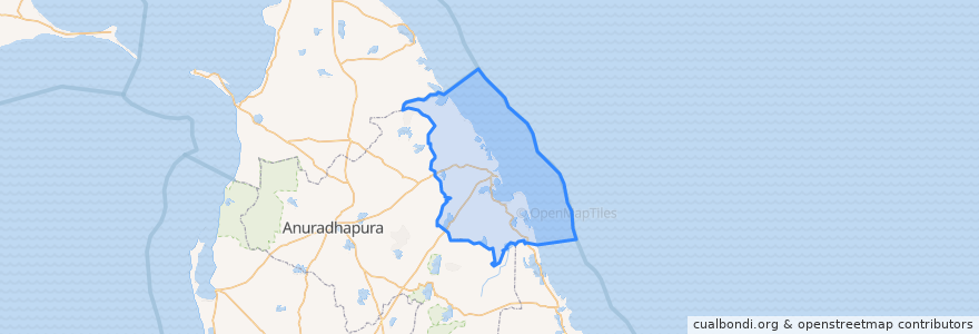 Mapa de ubicacion de Trincomalee District.