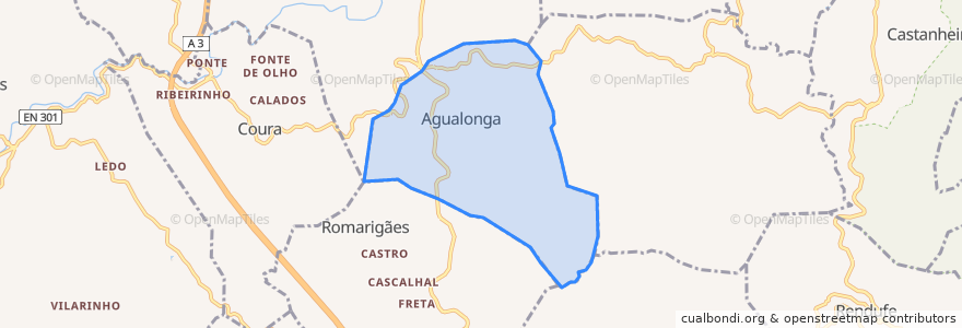 Mapa de ubicacion de Agualonga.