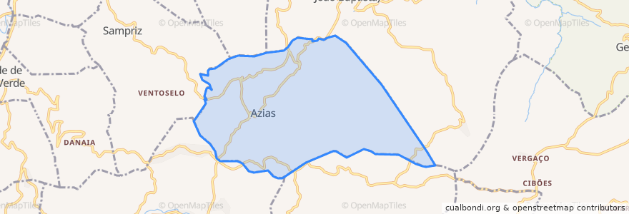 Mapa de ubicacion de Azias.