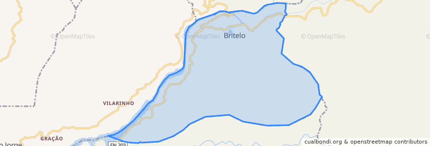 Mapa de ubicacion de Britelo.