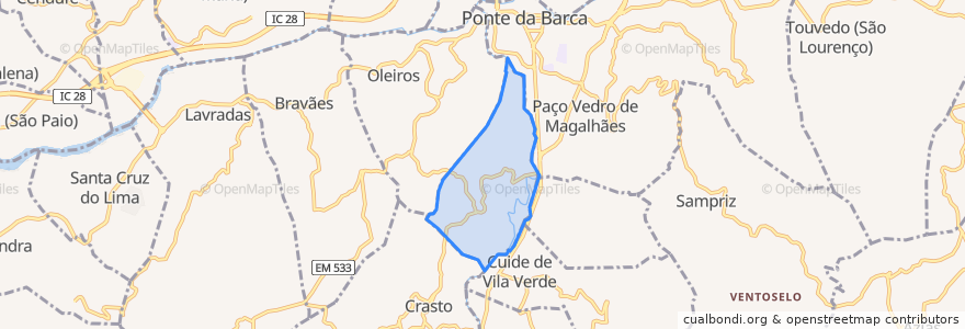 Mapa de ubicacion de Nogueira.