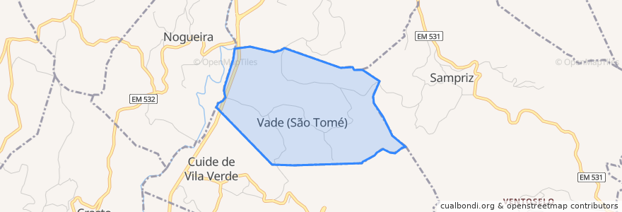 Mapa de ubicacion de Vade (São Tomé).