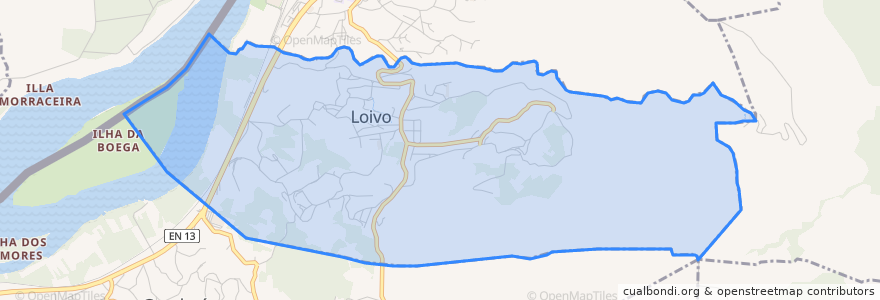 Mapa de ubicacion de Loivo.