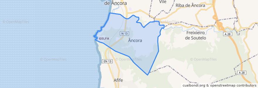 Mapa de ubicacion de Âncora.