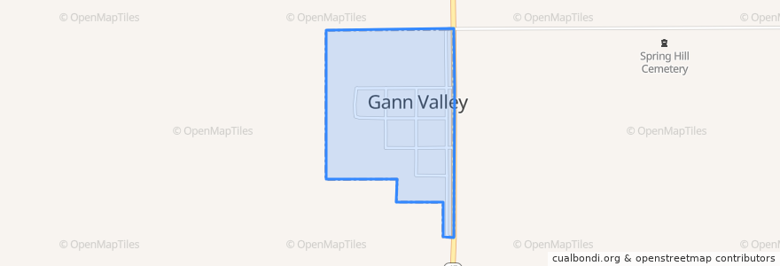 Mapa de ubicacion de Gann Valley.