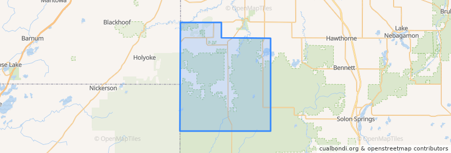 Mapa de ubicacion de Town of Summit.