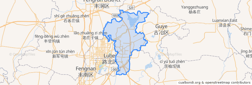 Mapa de ubicacion de 开平区.