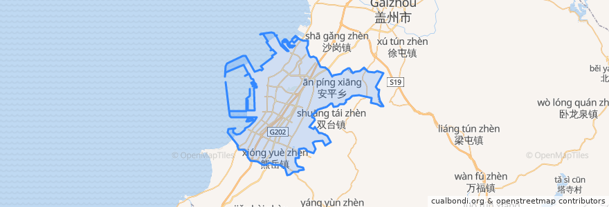 Mapa de ubicacion de 鲅鱼圈区.