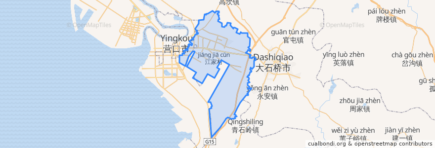 Mapa de ubicacion de 老辺区.