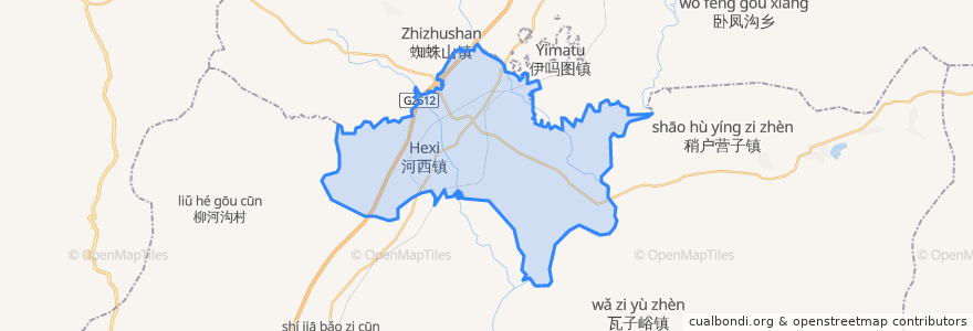 Mapa de ubicacion de 清河门区.